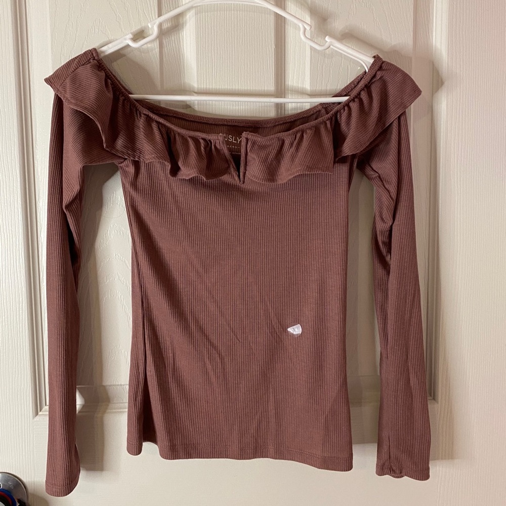 AEROPOSTALE OFF THE SHOULDER LONG SLEEVE